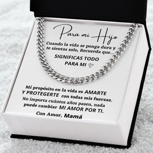 Para mi Hijo, Con amor Mamá - Cadena Cubana Jewelry ShineOn Fulfillment 