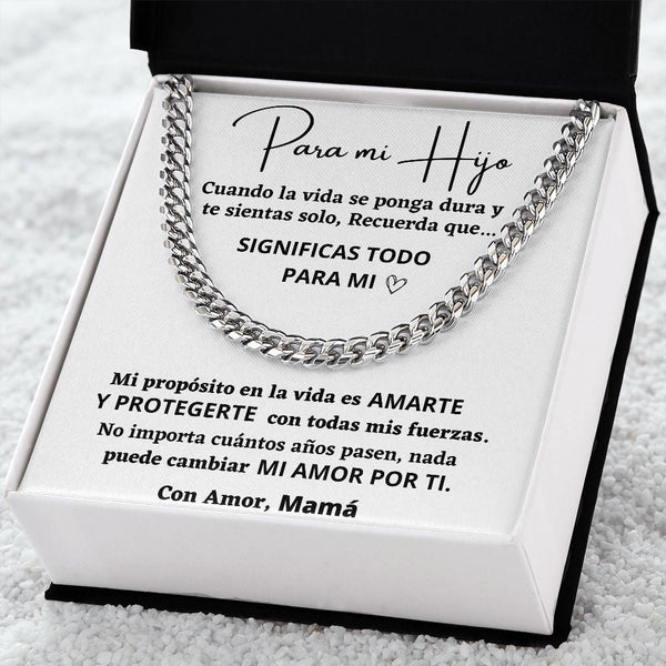 Para mi Hijo, Con amor Mamá - Cadena Cubana Jewelry/CubanLink 