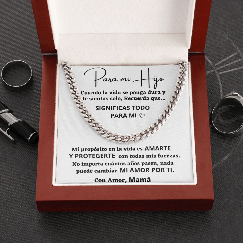 Para mi Hijo, Con amor Mamá - Cadena Cubana Jewelry/CubanLink 