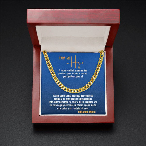 Para mi Hijo, con Amor Mamá - Cadena Estilo Cubana Jewelry/CubanLink 
