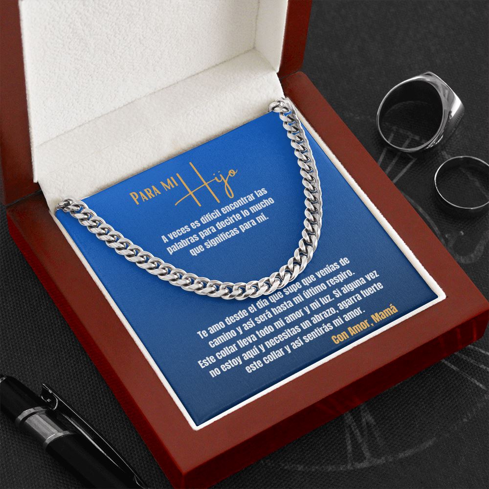 Para mi Hijo, con Amor Mamá - Cadena Estilo Cubana Jewelry/CubanLink 