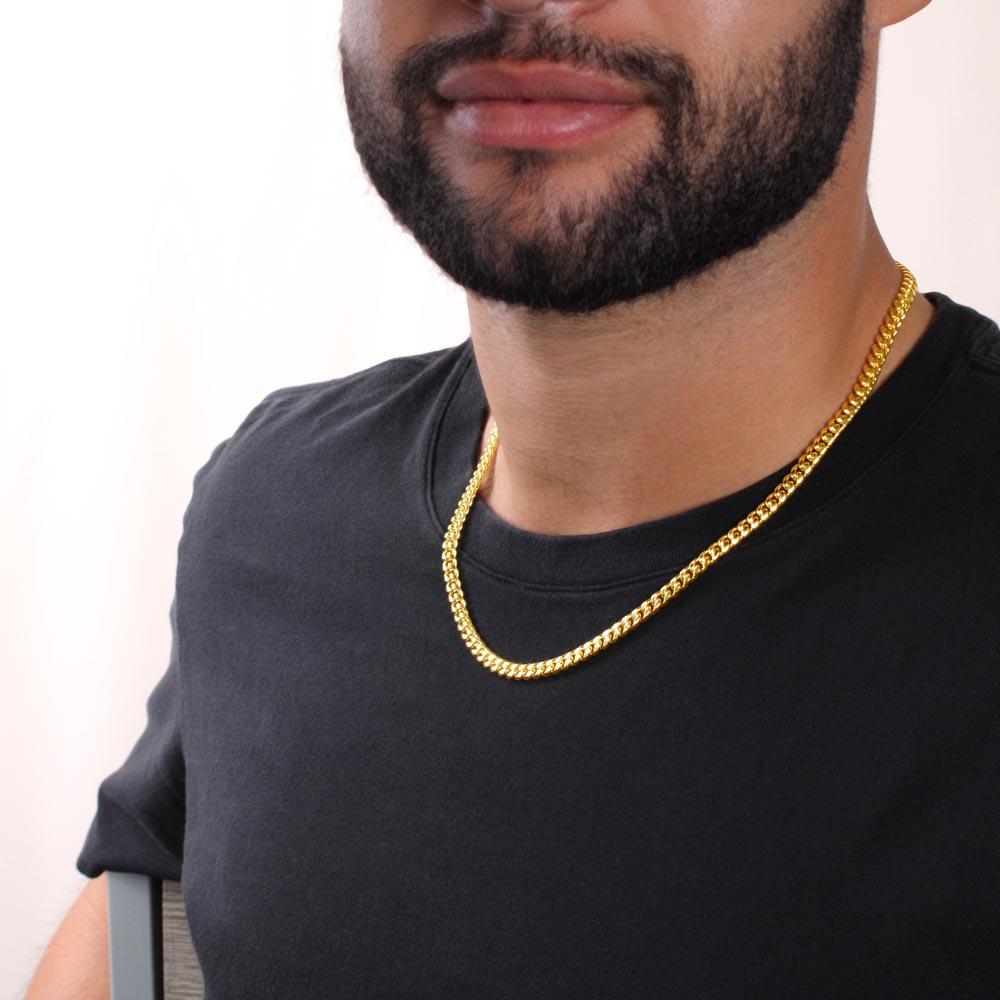 Para mi Hijo, con Amor Mamá - Cadena Estilo Cubana Jewelry/CubanLink 
