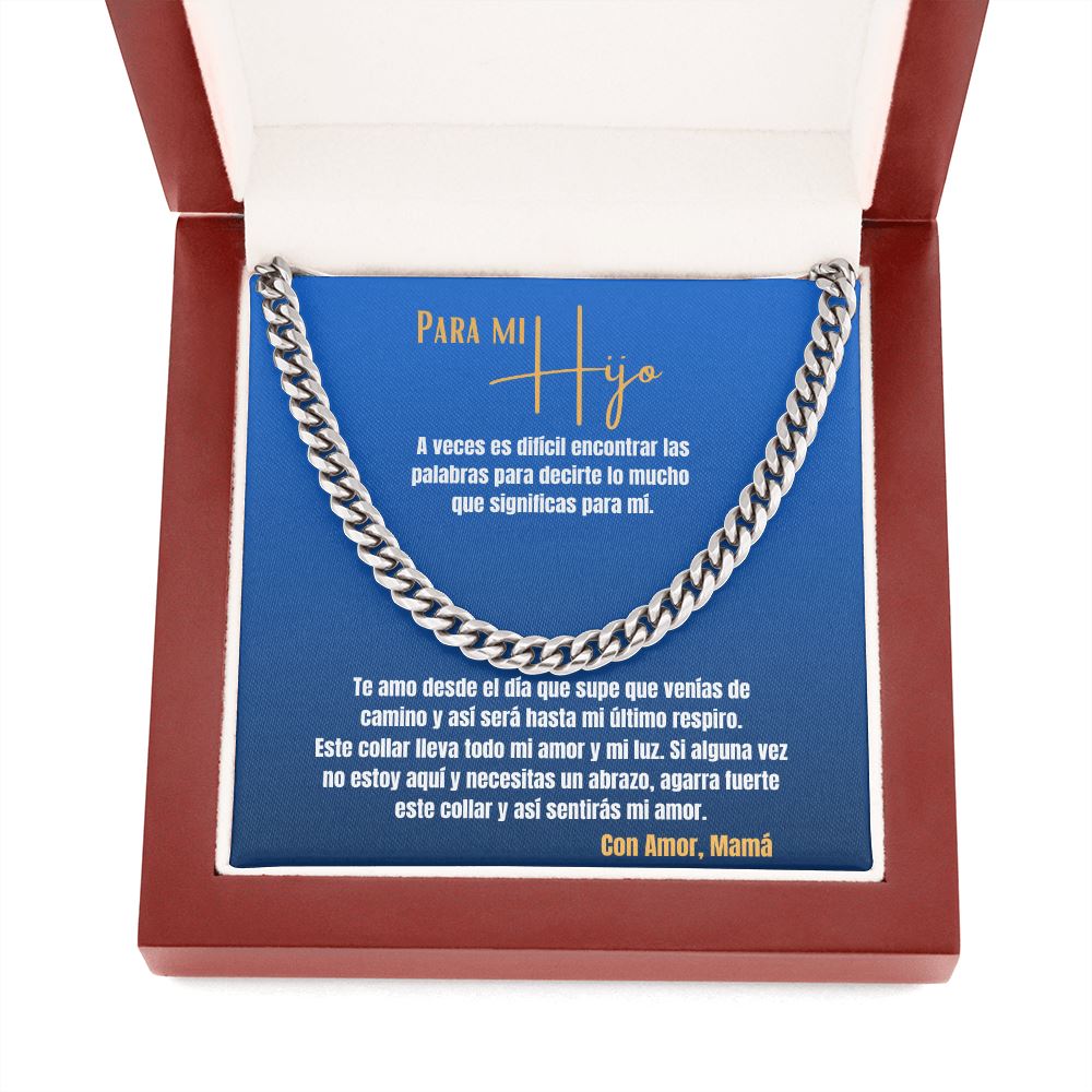 Para mi Hijo, con Amor Mamá - Cadena Estilo Cubana Jewelry/CubanLink 