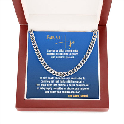 Para mi Hijo, con Amor Mamá - Cadena Estilo Cubana Jewelry/CubanLink 