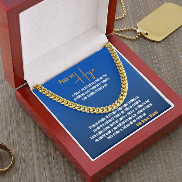 Para mi Hijo, con Amor Mamá - Cadena Estilo Cubana Jewelry/CubanLink 