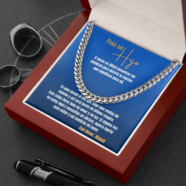 Para mi Hijo, con Amor Mamá - Cadena Estilo Cubana Jewelry/CubanLink 