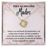 Para mi Increíble Madre - Collar Love Knot Nudo de amor - Para Mamá Jewelry ShineOn Fulfillment <p>Acabado en Oro Amarillo de 18 quilates.</p> Standard Box 