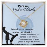 Para mi Madre Adorada -Collar Para Mamá Nudo de Amor (LoveKnot) Jewelry ShineOn Fulfillment Acabado en Oro Amarillo de 18 quilates Cajita Estándar (GRATIS) 