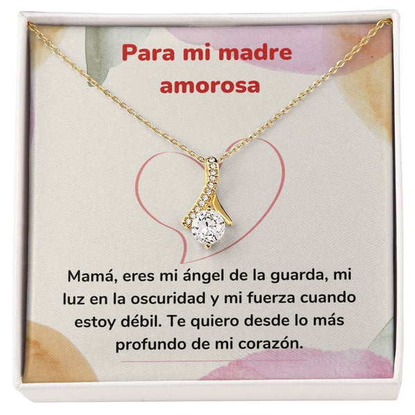 Para mi madre amorosa - Collar Alluring Beauty - Día de las Madres Jewelry/AlluringBeauty Acabado en Oro Amarillo de 18 quilates. Standard Box 