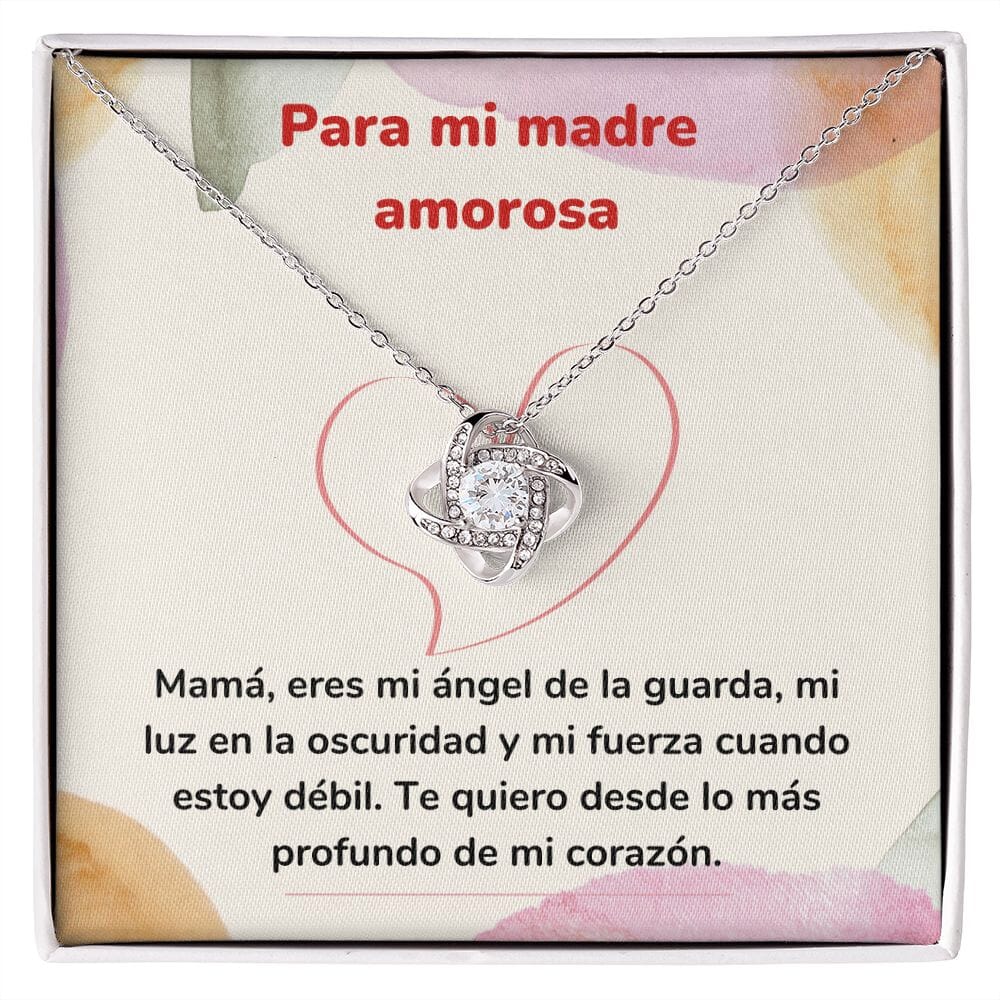 Para mi madre amorosa - Collar Love Knot - Nudo de amor Jewelry ShineOn Fulfillment Acabado en oro blanco de 14 k Standard Box 