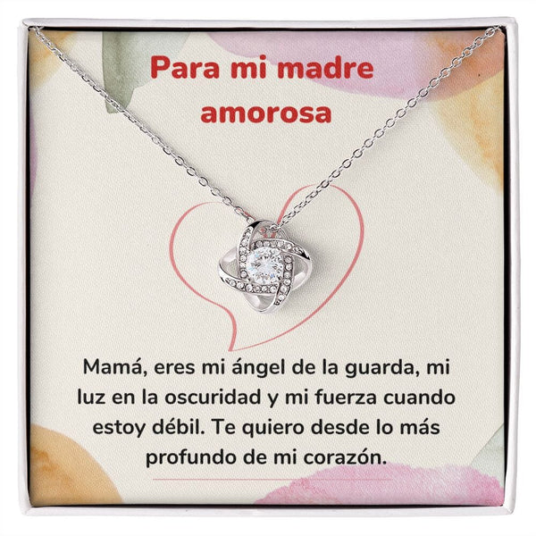 Para mi madre amorosa - Collar Love Knot - Nudo de amor Jewelry ShineOn Fulfillment Acabado en oro blanco de 14 k Standard Box 