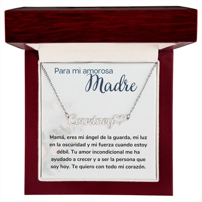 Para mi Madre Amorosa Collar Personalizado Con Nombre Corazón - Mamá Jewelry/NameNecklaceHeart 