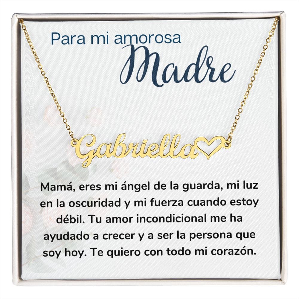 Para mi Madre Amorosa Collar Personalizado Con Nombre Corazón - Mamá Jewelry/NameNecklaceHeart 