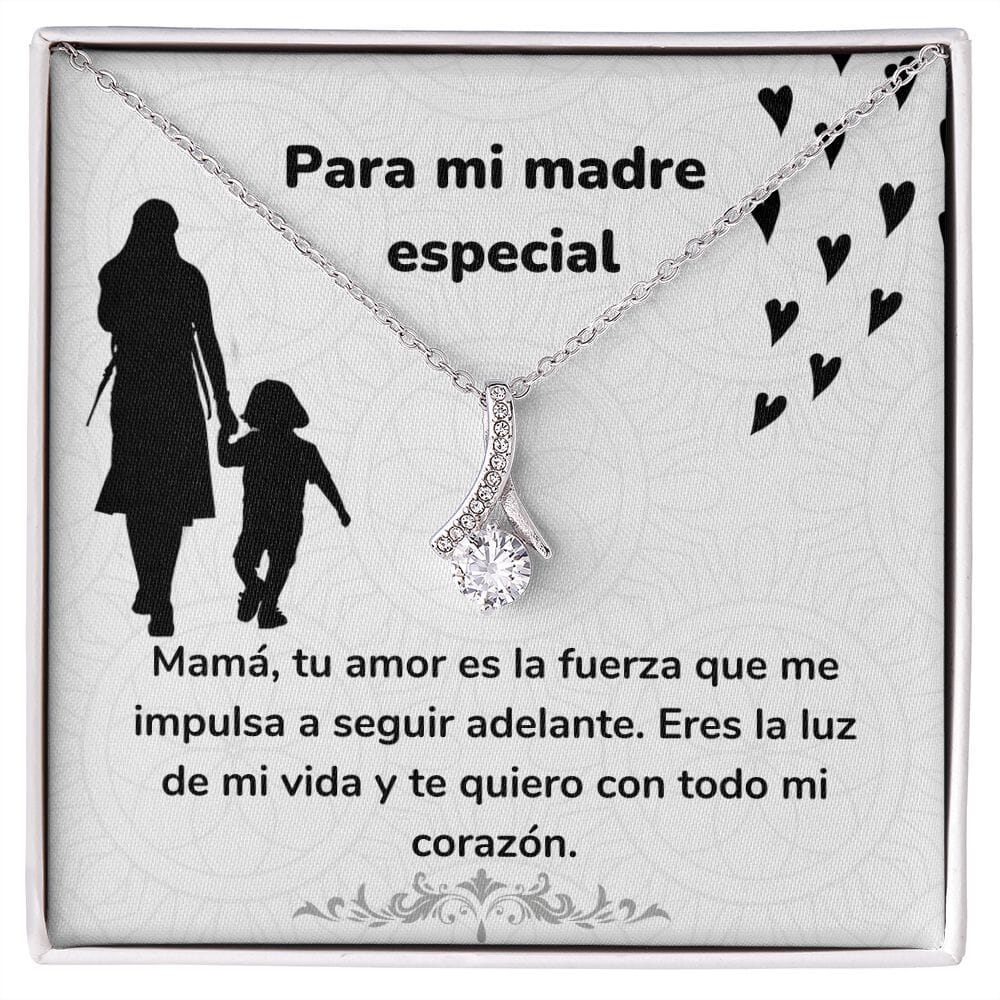 Para mi madre especial- Collar Alluring Beauty - Día de las Madres Jewelry/AlluringBeauty Acabado en oro blanco de 14 k Standard Box 
