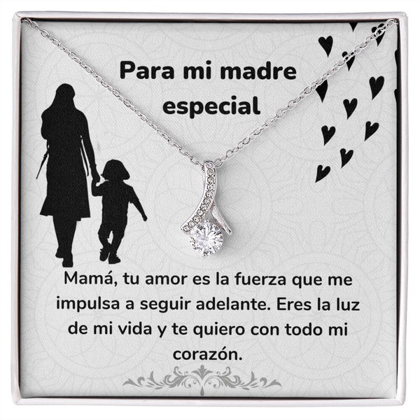 Para mi madre especial- Collar Alluring Beauty - Día de las Madres Jewelry/AlluringBeauty Acabado en oro blanco de 14 k Standard Box 