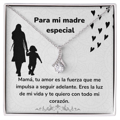 Para mi madre especial- Collar Alluring Beauty - Día de las Madres Jewelry/AlluringBeauty Acabado en oro blanco de 14 k Standard Box 