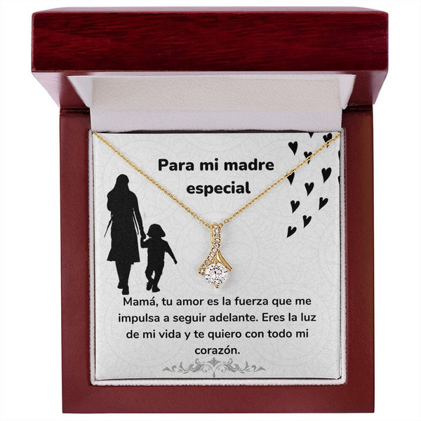 Para mi madre especial- Collar Alluring Beauty - Día de las Madres Jewelry/AlluringBeauty Acabado en Oro Amarillo de 18 quilates. Luxury Box 