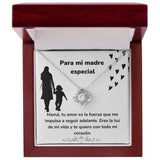 Para mi madre especial - Collar Love KNot - nudo de amor Jewelry ShineOn Fulfillment Acabado en oro blanco de 14 k Luxury Box 