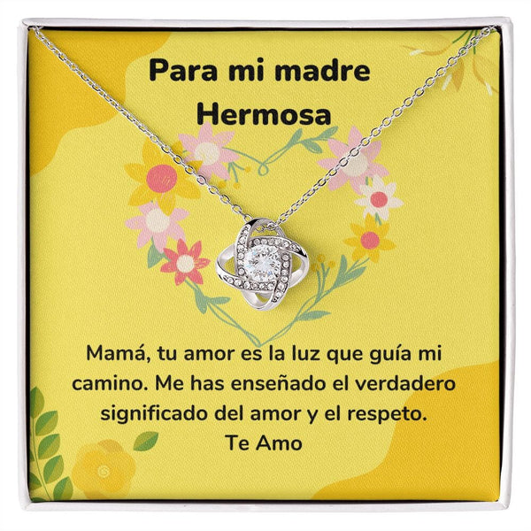 Para mi madre Hermosa - Collar Love Knot - Nudo de amor Jewelry ShineOn Fulfillment Acabado en oro blanco de 14 k Standard Box 