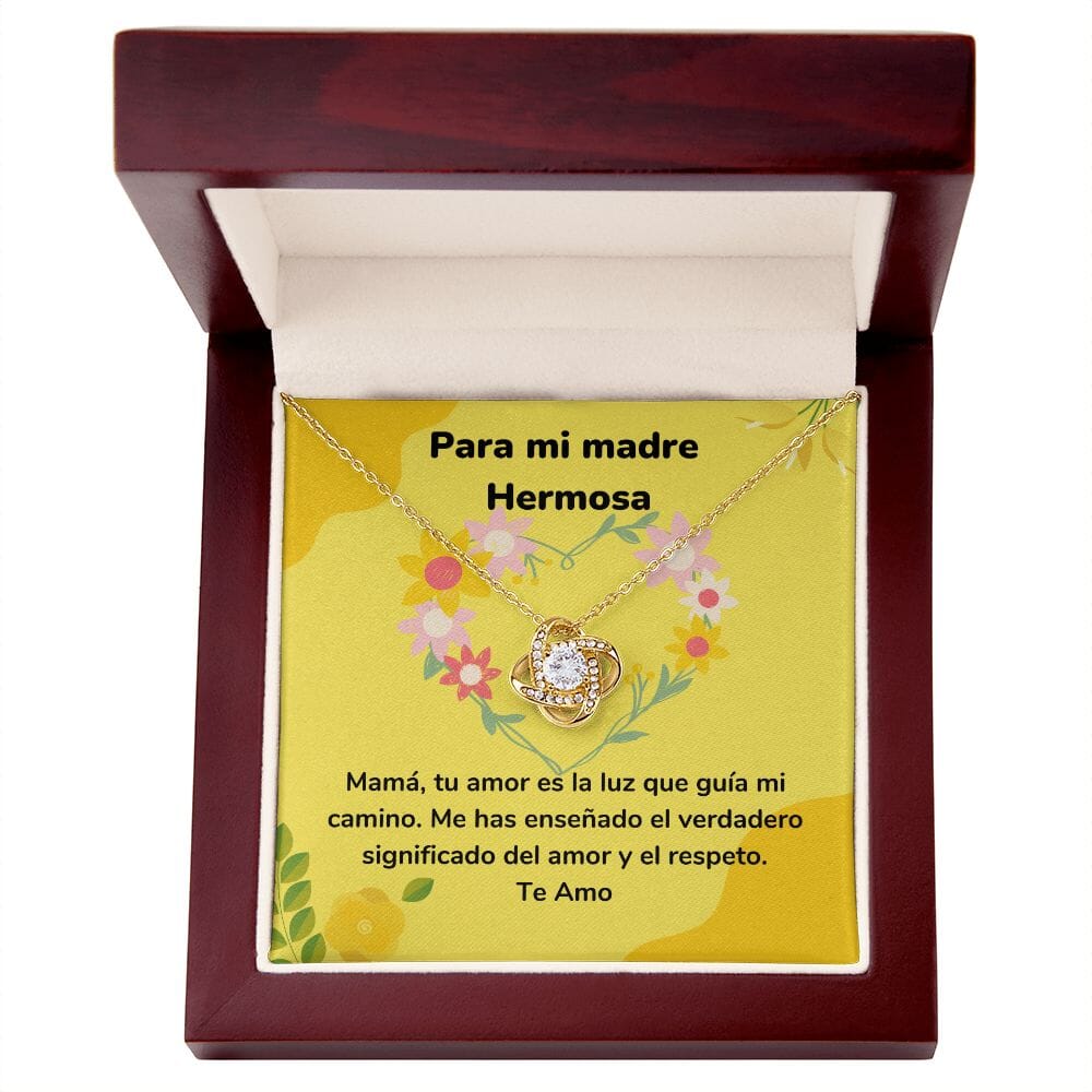 Para mi madre Hermosa - Collar Love Knot - Nudo de amor Jewelry ShineOn Fulfillment <p>Acabado en Oro Amarillo de 18 quilates.</p> Luxury Box 