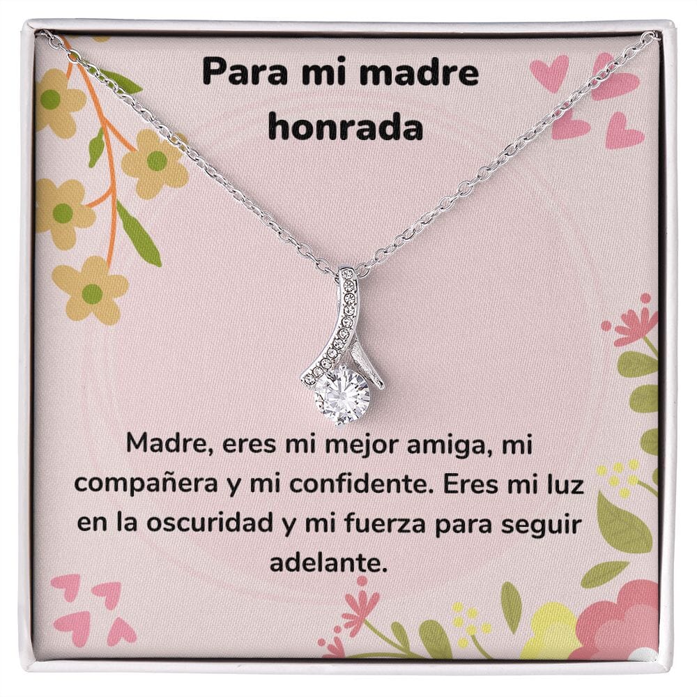 Para mi madre honrada- Collar Alluring Beauty - Día de las Madres Jewelry ShineOn Fulfillment Acabado en oro blanco de 14 k Standard Box 