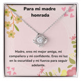 Para mi madre honrada - Collar Love Knot - Nudo de amor Jewelry ShineOn Fulfillment Acabado en oro blanco de 14 k Standard Box 