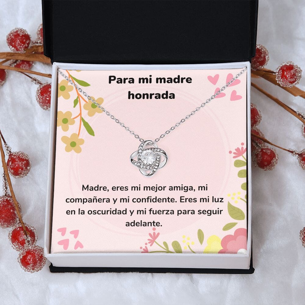 Para mi madre honrada - Collar Love Knot - Nudo de amor Jewelry ShineOn Fulfillment 