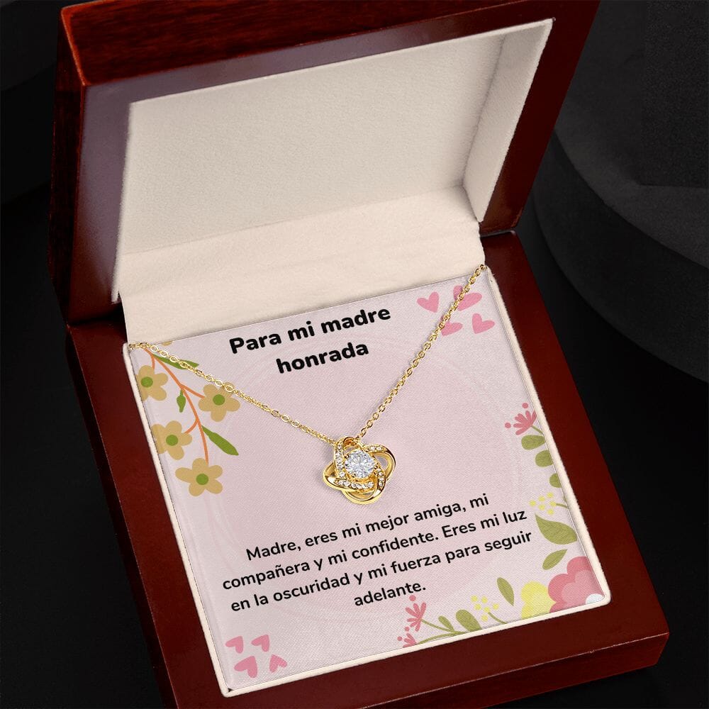 Para mi madre honrada - Collar Love Knot - Nudo de amor Jewelry ShineOn Fulfillment 