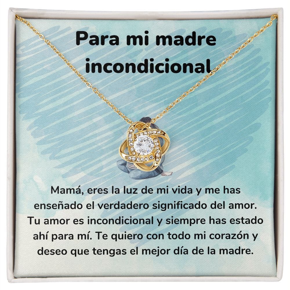 Para mi madre incondicional - Collar para Mamá (Nudo de Amor) Love Knot Jewelry ShineOn Fulfillment <p>Acabado en Oro Amarillo de 18 quilates.</p> Standard Box 