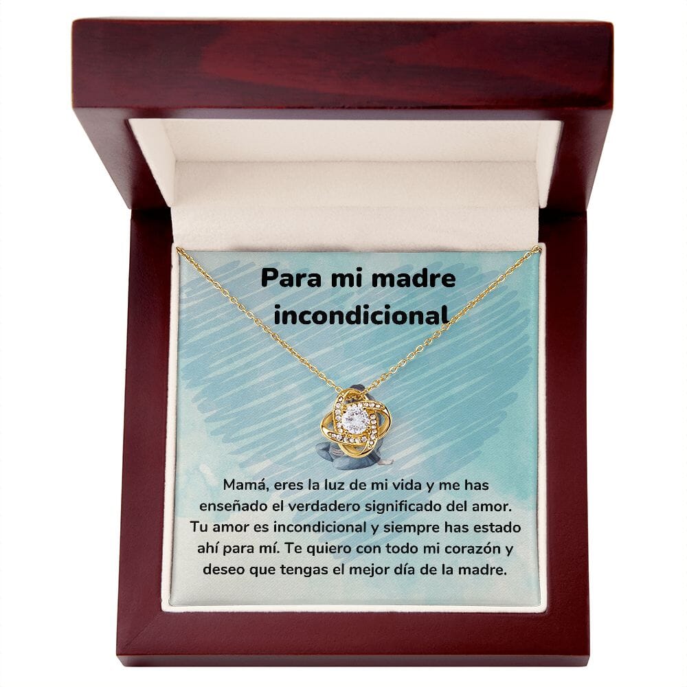 Para mi madre incondicional - Collar para Mamá (Nudo de Amor) Love Knot Jewelry ShineOn Fulfillment <p>Acabado en Oro Amarillo de 18 quilates.</p> Luxury Box 