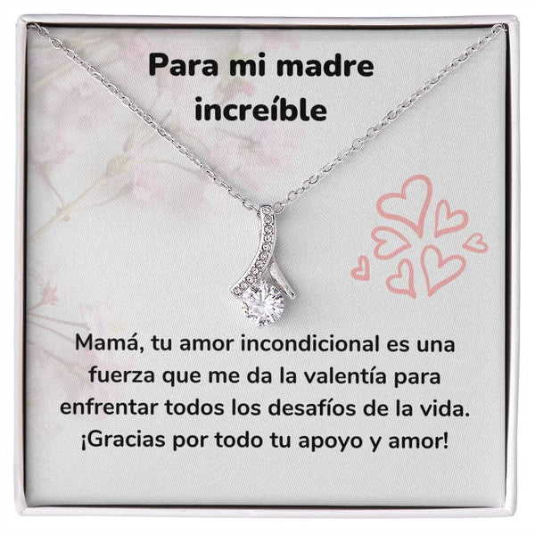 Para mi madre increíble - Collar Alluring Beauty - Día de las Madres Jewelry/AlluringBeauty Acabado en oro blanco de 14 k Standard Box 
