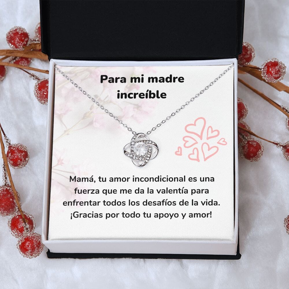 Para mi madre increíble - Collar Love Knot - Nudo de amor Jewelry ShineOn Fulfillment 