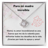 Para mi madre increíble - Collar Love Knot - Nudo de amor Jewelry ShineOn Fulfillment Acabado en oro blanco de 14 k Standard Box 