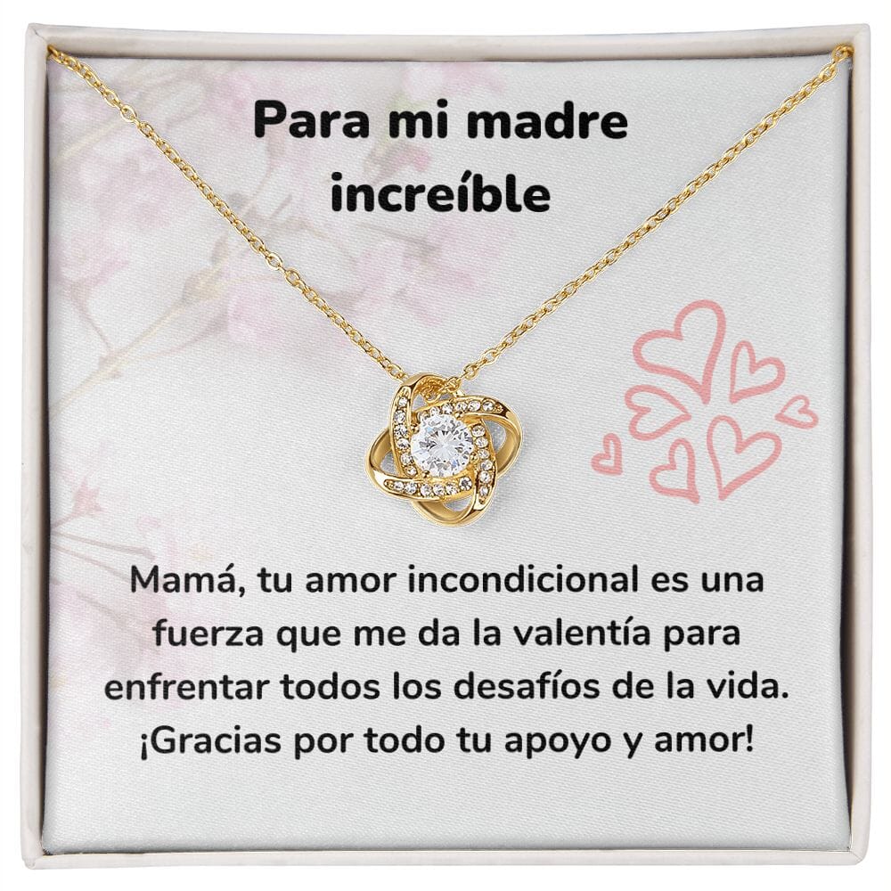 Para mi madre increíble - Collar Love Knot - Nudo de amor Jewelry ShineOn Fulfillment <p>Acabado en Oro Amarillo de 18 quilates.</p> Standard Box 