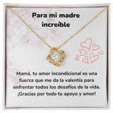 Para mi madre increíble - Collar Love Knot - Nudo de amor Jewelry ShineOn Fulfillment <p>Acabado en Oro Amarillo de 18 quilates.</p> Standard Box 