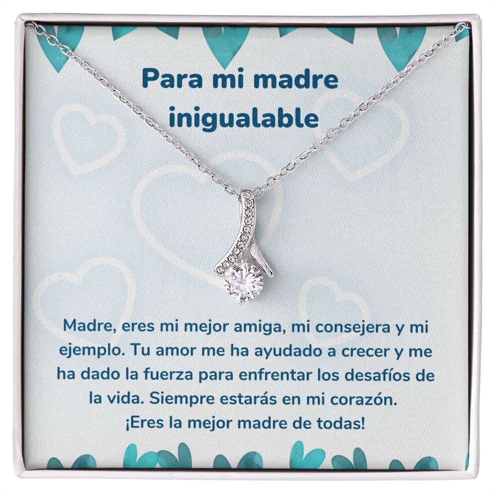 Para mi madre inigualable - Collar Alluring Beauty - Día de las Madres Jewelry ShineOn Fulfillment Acabado en oro blanco de 14 k Standard Box 