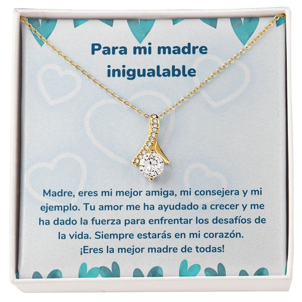 Para mi madre inigualable - Collar Alluring Beauty - Día de las Madres Jewelry/AlluringBeauty Acabado en Oro Amarillo de 18 quilates. Standard Box 