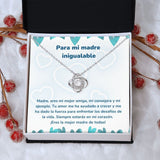 Para mi madre inigualable - Collar Love Knot - Nudo de amor Jewelry ShineOn Fulfillment 