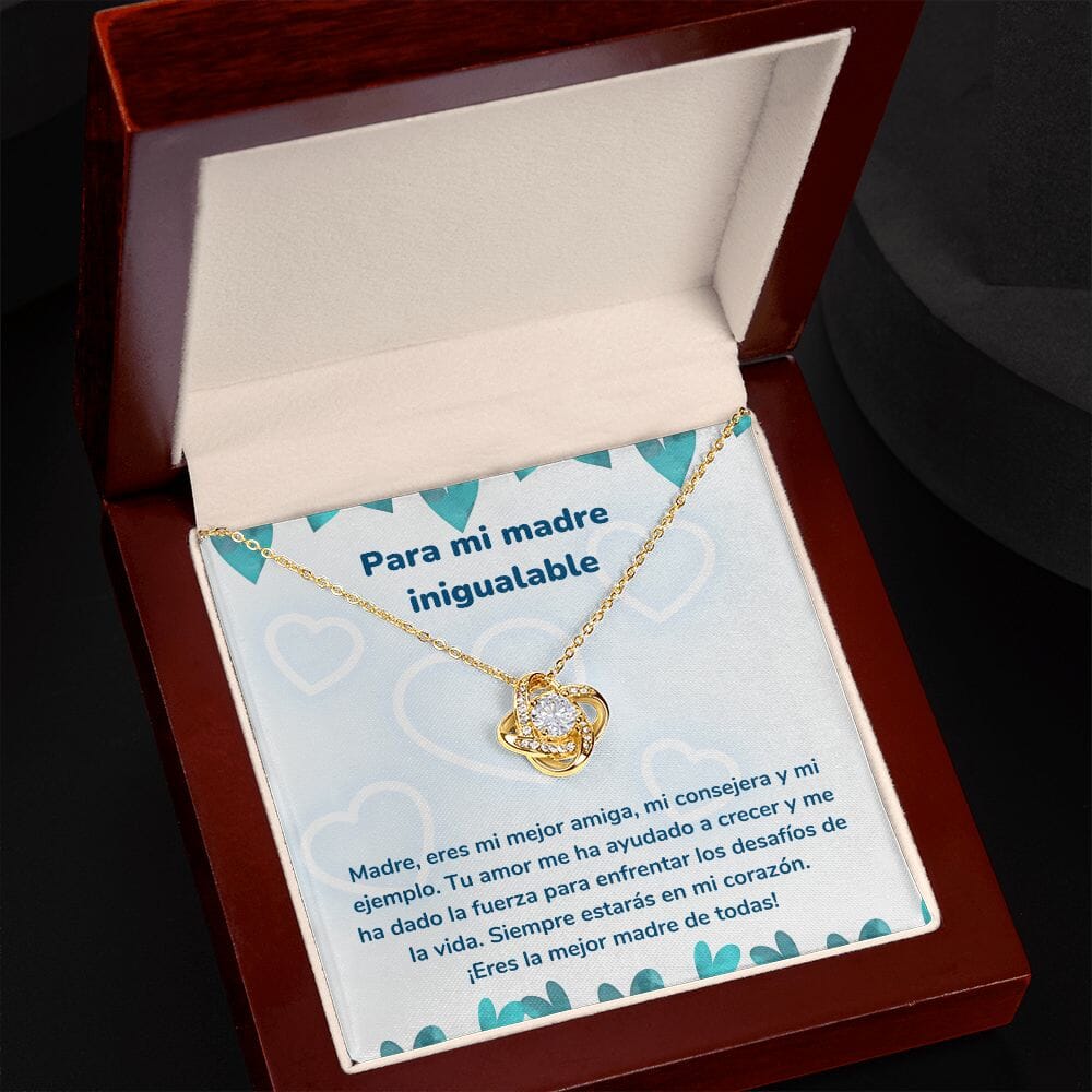 Para mi madre inigualable - Collar Love Knot - Nudo de amor Jewelry ShineOn Fulfillment 