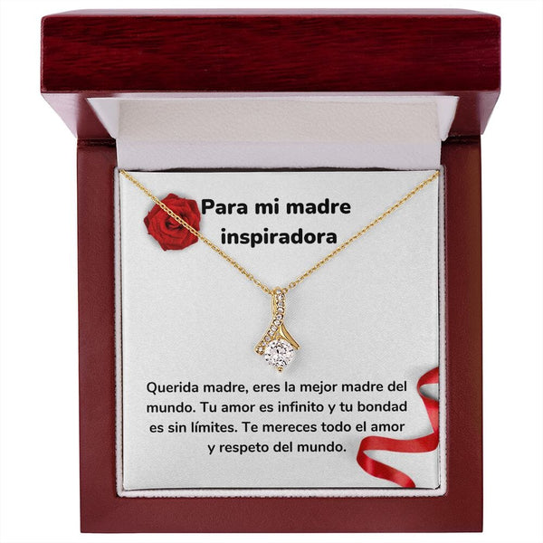 Para mi madre inspiradora - Collar Alluring Beauty - Día de las Madres Jewelry/AlluringBeauty Acabado en Oro Amarillo de 18 quilates. Luxury Box 