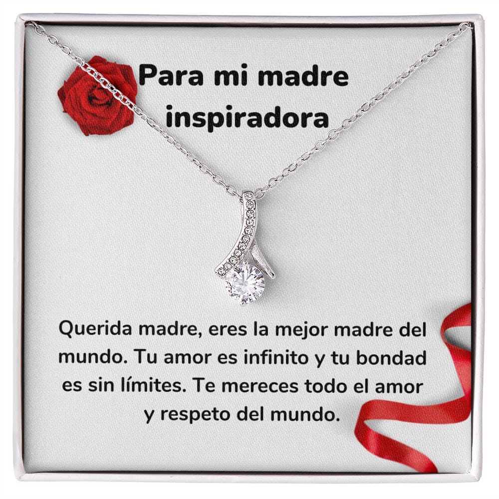 Para mi madre inspiradora - Collar Alluring Beauty - Día de las Madres Jewelry ShineOn Fulfillment Acabado en oro blanco de 14 k Standard Box 