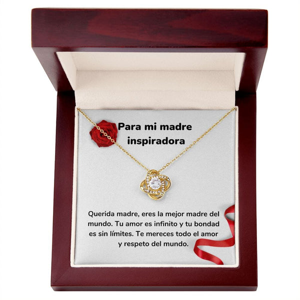 Para mi madre inspiradora - Collar Love Knot - Nudo de amor Jewelry ShineOn Fulfillment <p>Acabado en Oro Amarillo de 18 quilates.</p> Luxury Box 