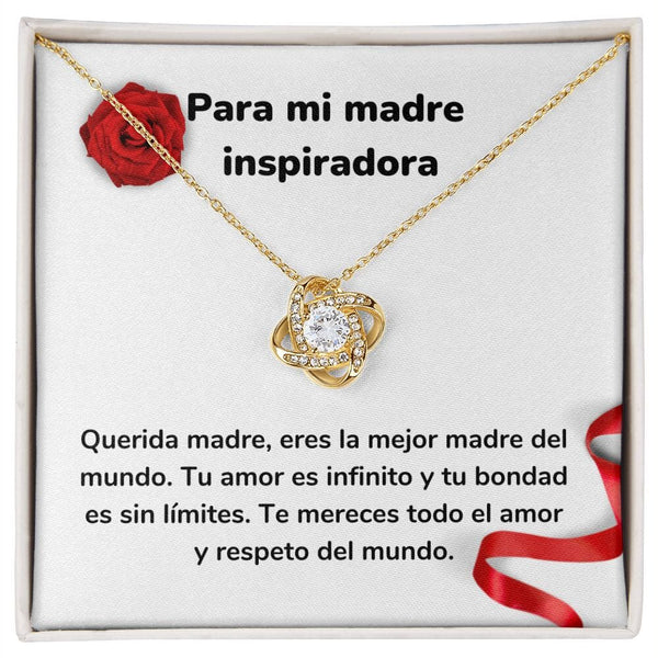 Para mi madre inspiradora - Collar Love Knot - Nudo de amor Jewelry ShineOn Fulfillment <p>Acabado en Oro Amarillo de 18 quilates.</p> Standard Box 