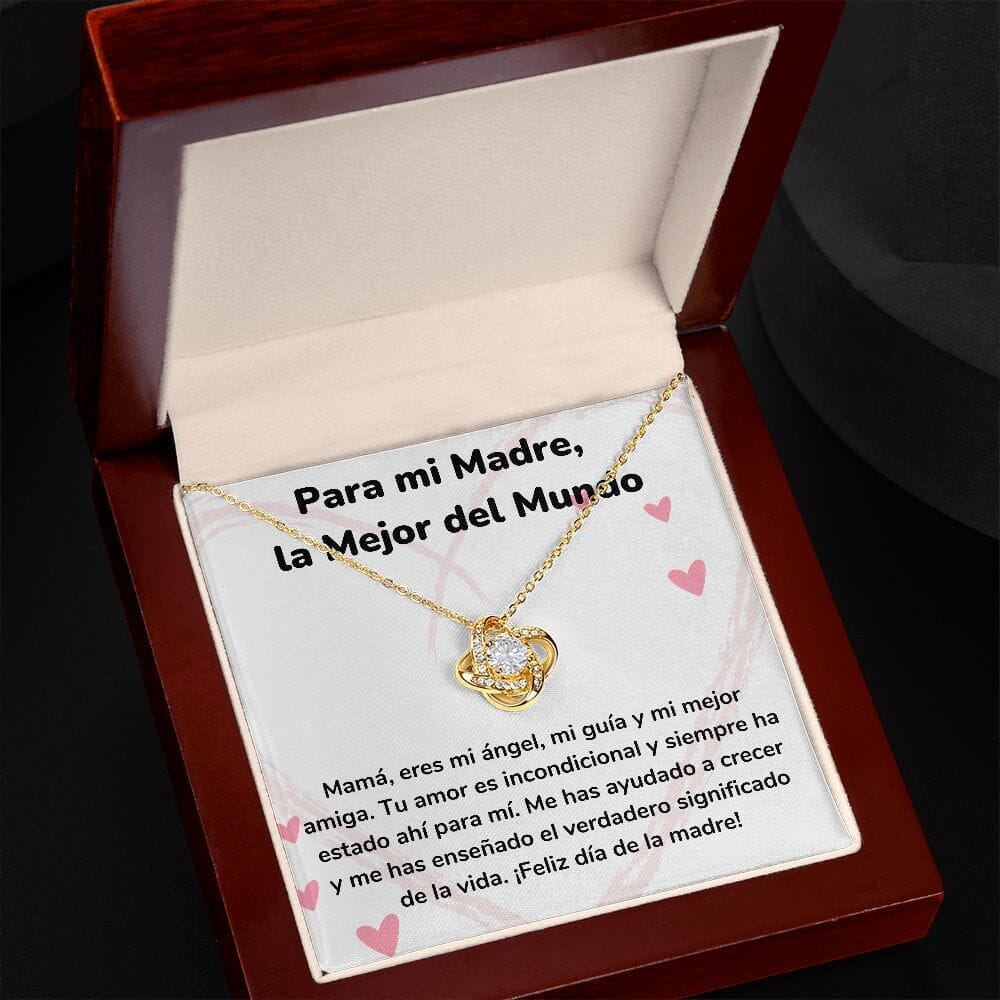 Para mi Madre, la Mejor del Mundo - Collar para Mamá (Nudo de Amor) Love Knot Jewelry ShineOn Fulfillment 