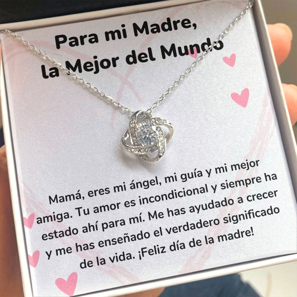 Para mi Madre, la Mejor del Mundo - Collar para Mamá (Nudo de Amor) Love Knot Jewelry ShineOn Fulfillment 