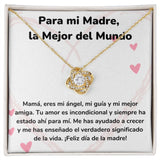 Para mi Madre, la Mejor del Mundo - Collar para Mamá (Nudo de Amor) Love Knot Jewelry ShineOn Fulfillment <p>Acabado en Oro Amarillo de 18 quilates.</p> Standard Box 