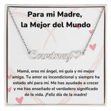Para mi Madre, la Mejor del Mundo - Collar Personalizado Con Nombre Corazón - Mamá Jewelry/NameNecklaceHeart ShineOn Fulfillment 