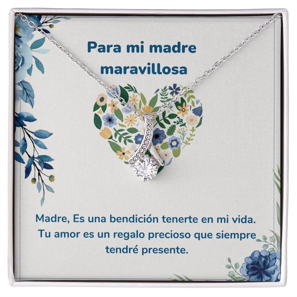 Para mi madre maravillosa - Collar Alluring Beauty - Día de las Madres Jewelry ShineOn Fulfillment Acabado en oro blanco de 14 k Standard Box 