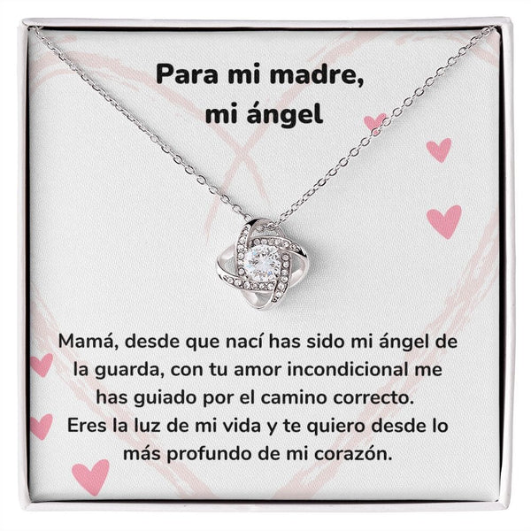 Para mi madre, mi ángel - Collar Love KNot - nudo de amor Jewelry ShineOn Fulfillment Acabado en oro blanco de 14 k Standard Box 