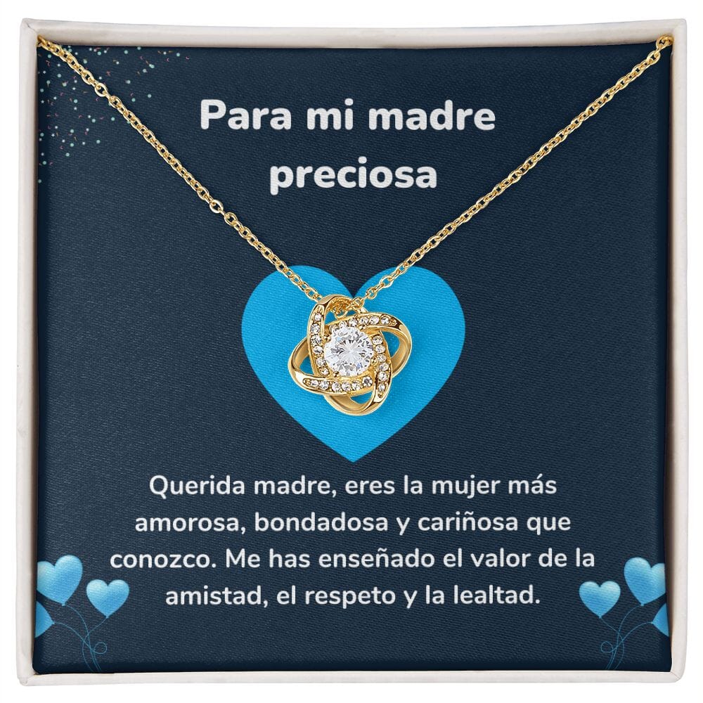 Para mi madre preciosa - Collar Love Knot - Nudo de amor Jewelry ShineOn Fulfillment <p>Acabado en Oro Amarillo de 18 quilates.</p> Standard Box 